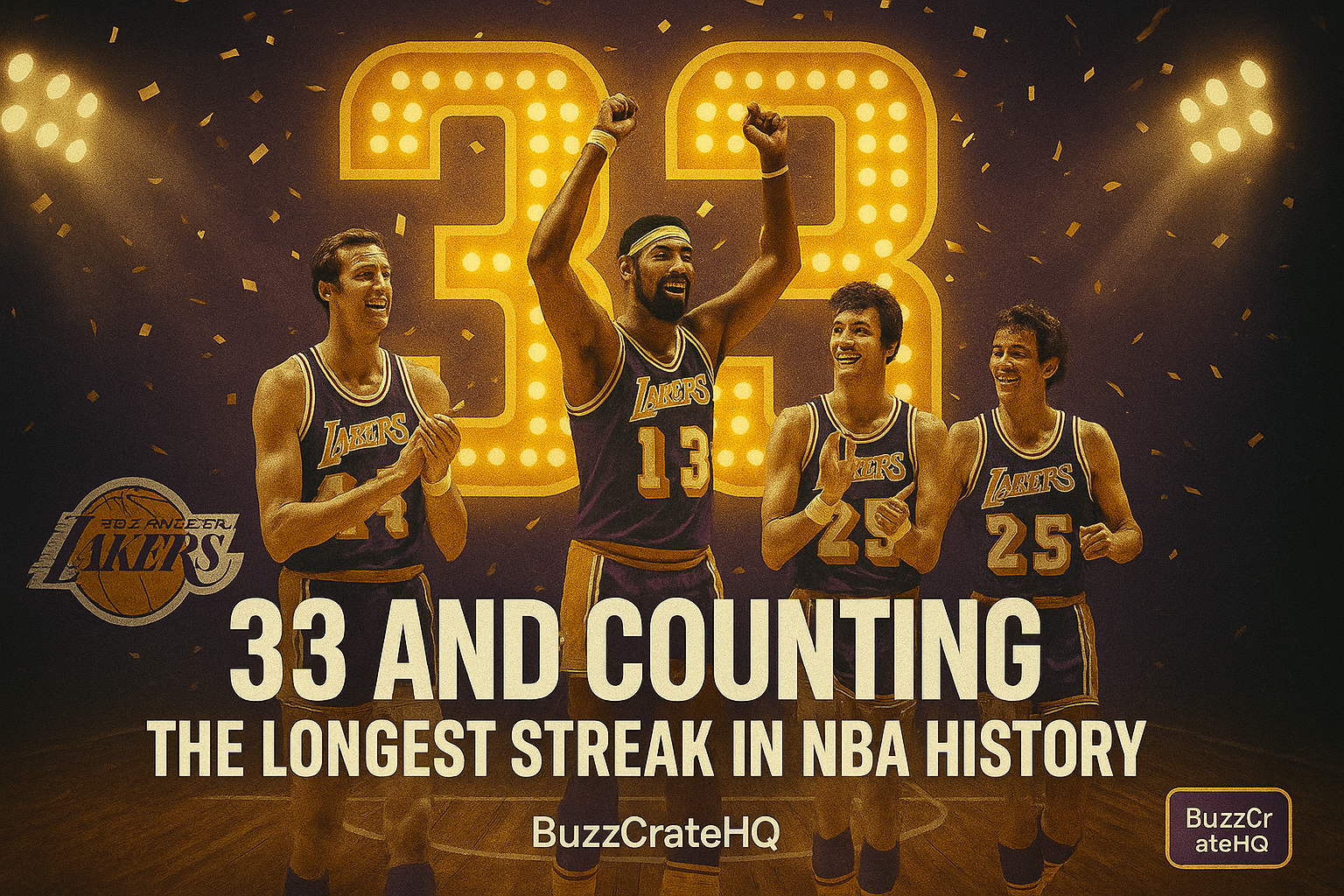 🏀 Longest Winning Streak in NBA History – The Lakers Untouchable 33