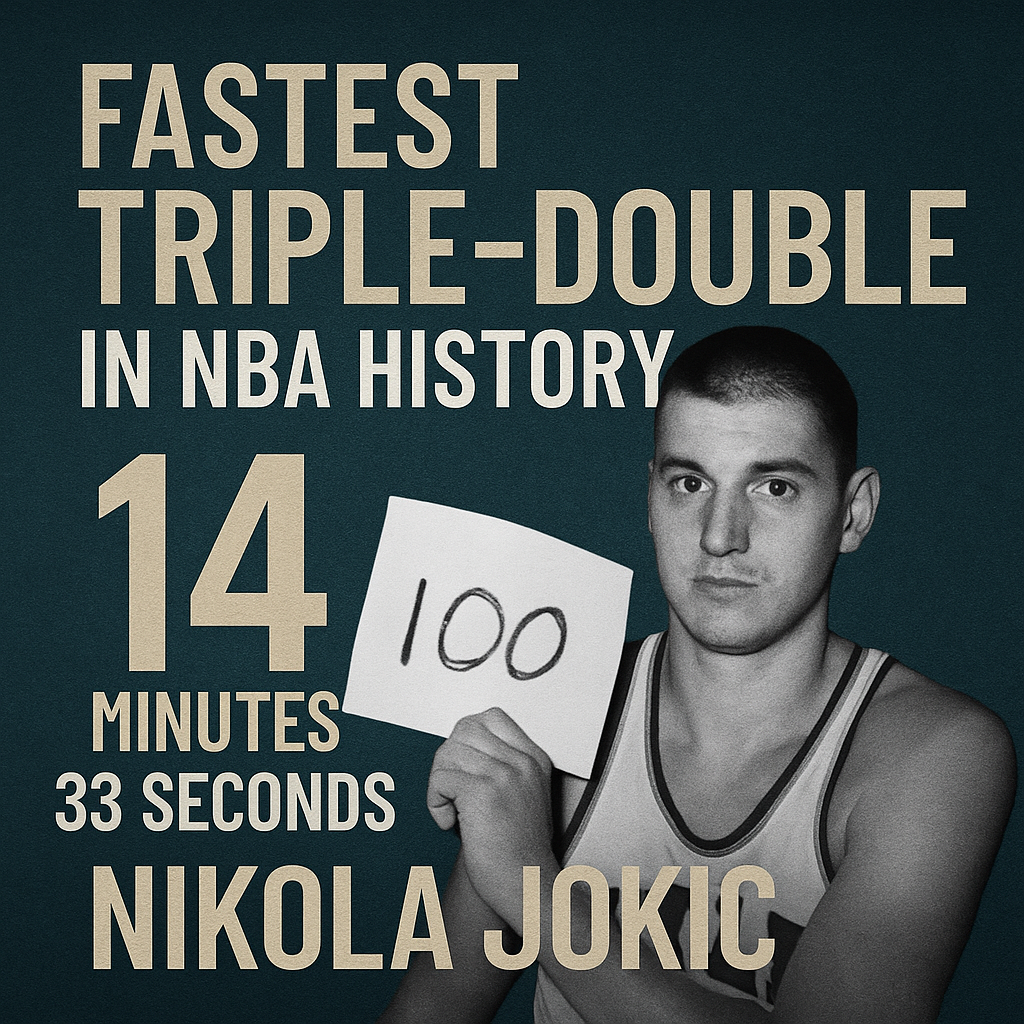 Fastest Triple-Double in NBA History – Nikola Jokic in Just 14 Minutes
